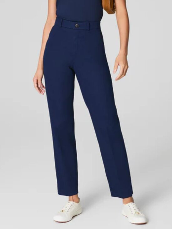 SPANX Pants - SPANXSuperSmooth Stretch Twill Slim Straight Pant Ankle Chinos Preppy sz S